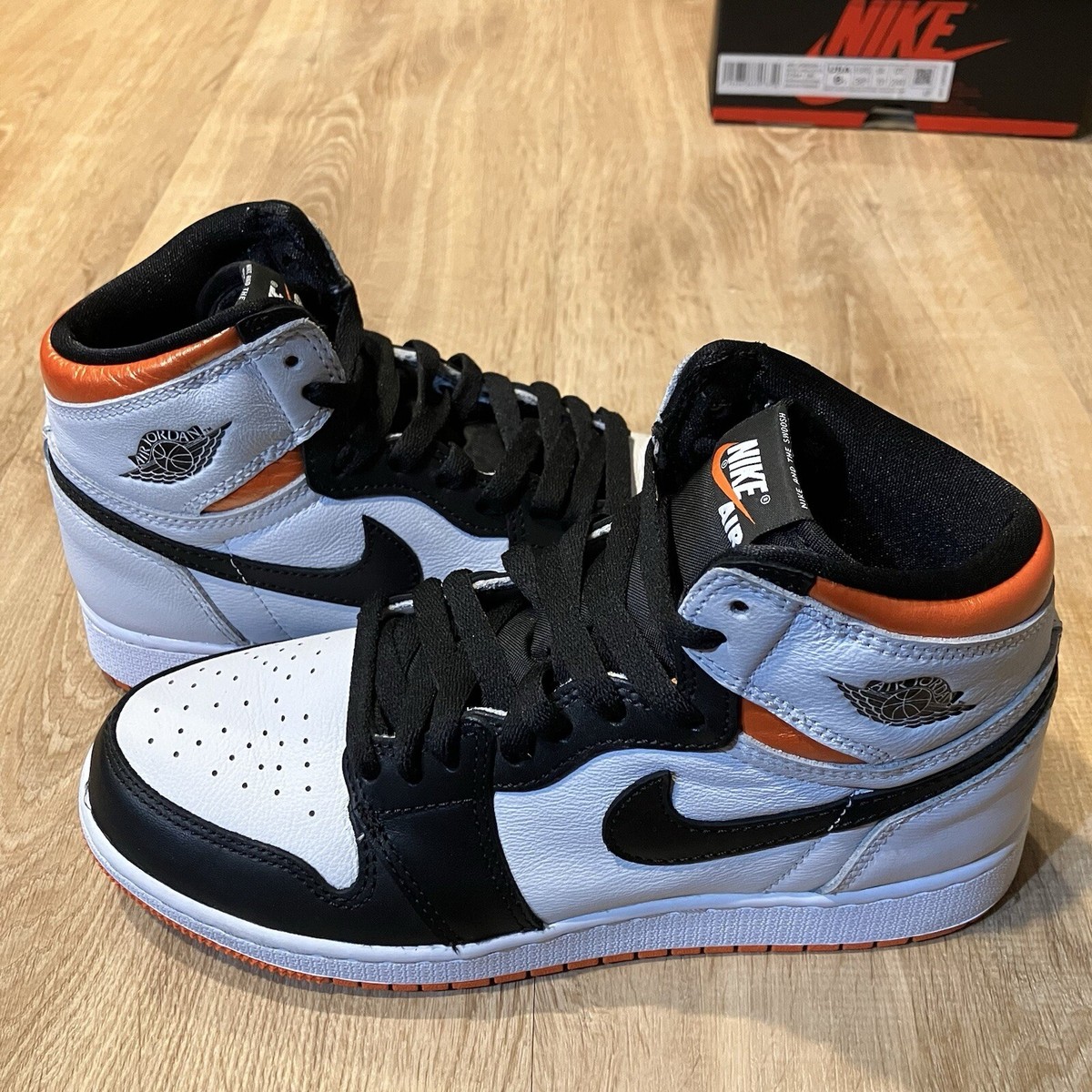 Electro Orange White Orange And Black Jordans Nike Air Jordan
