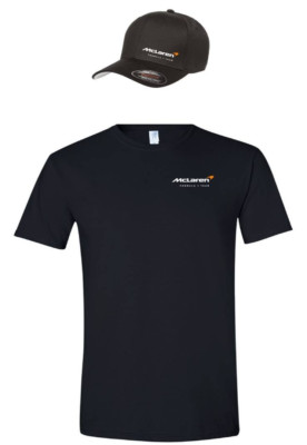 McLaren Racing Team F1 Formula 5001 Hat Flexfit Cap and Gildan T-Shirt Combo Set