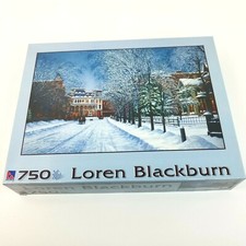 Loren Blackburn 750 Piece Jigsaw Puzzle “At Twilight” Winter Scene Sure-Lox