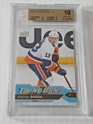 2016-17 Upper Deck Mathew Barzal Young Guns #458 BGS 10