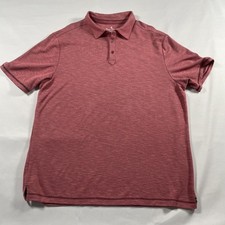 Nat Nast Luxury Polo Shirt Mens XL Red Rayon Blend Bowling Casual