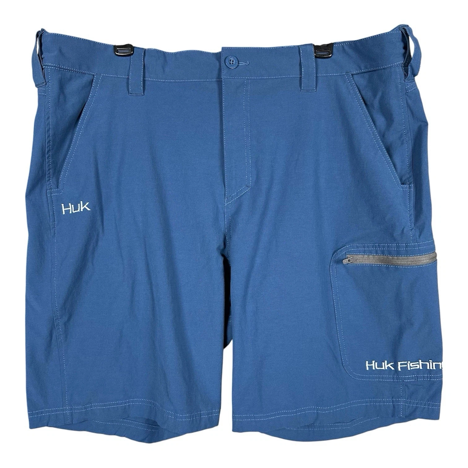 Huk Fishing XXL Performance Fabrics Shorts Outdoor 2XL Zip Pockets Stretch Waist