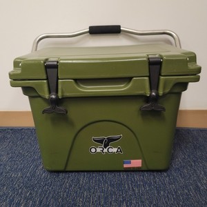ORCA 20 Quart Hard Cooler Cargo Net Pocket Green Outdoor Camping Boating Travel