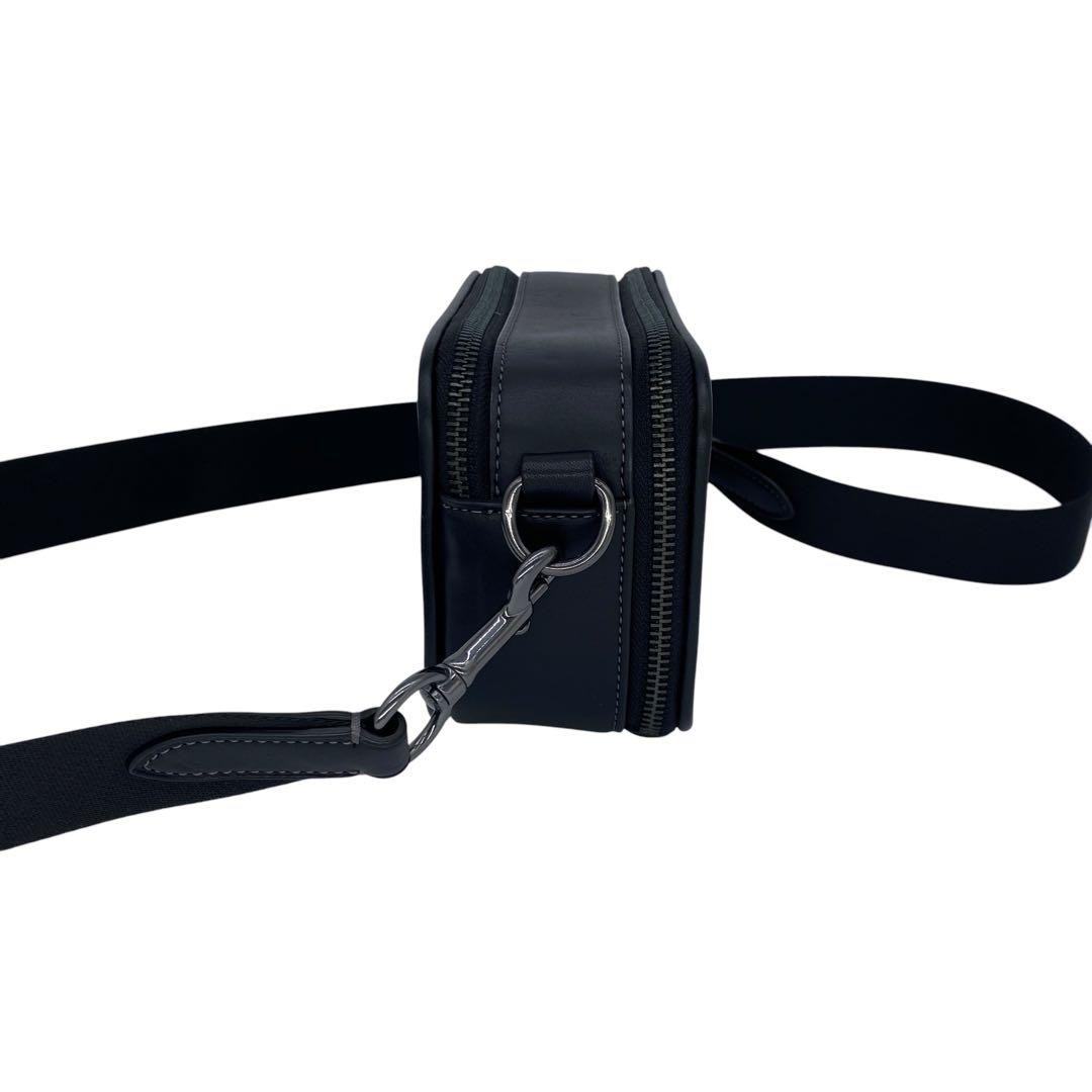 COACH Monogram Crossbody Bag Leather Black Authentic Women's Shoulder Bag image 5