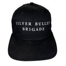 Vintage NRA Silver Bullet Brigade Snapback Hat Cap Black Made In USA