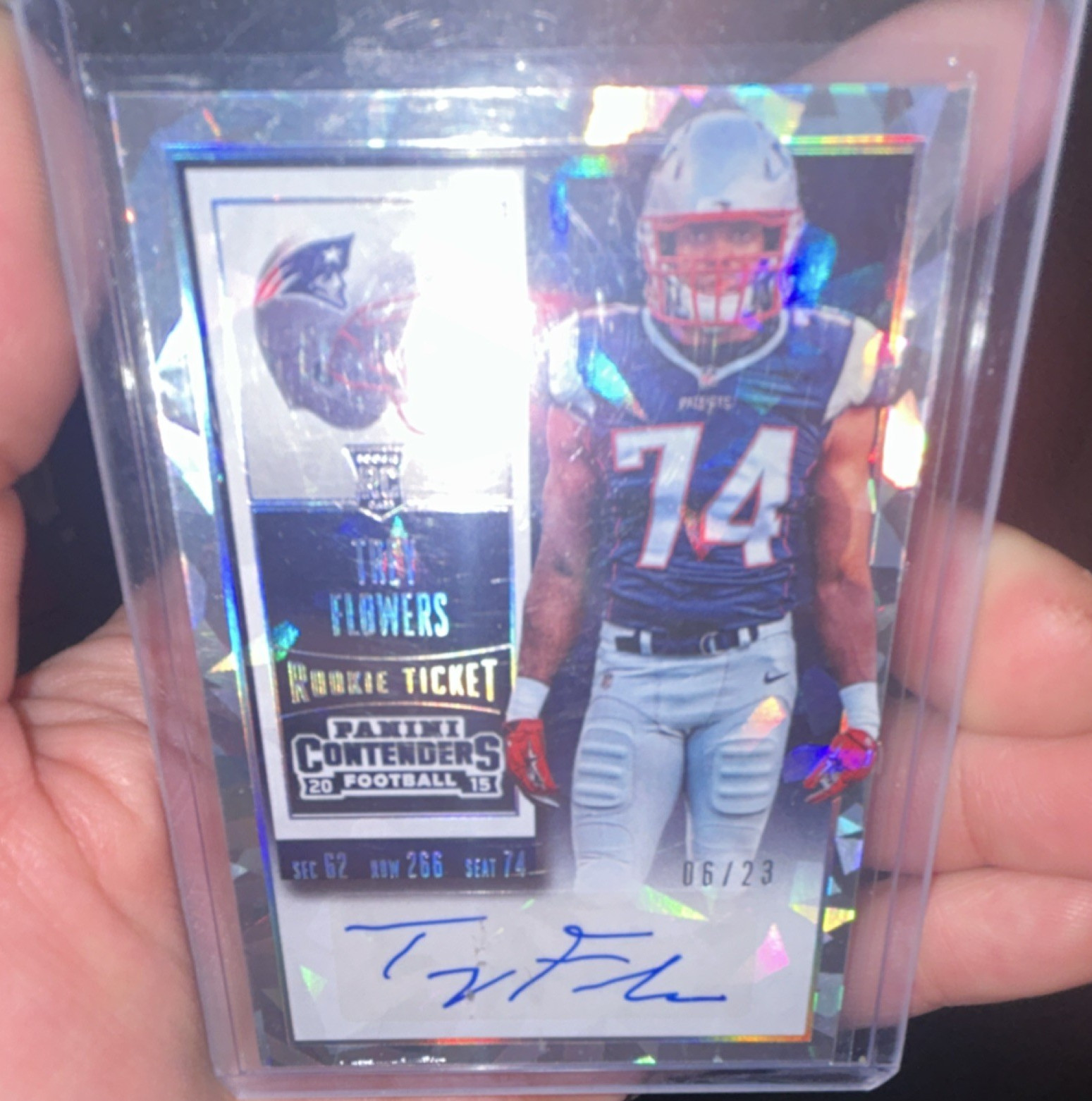 Trey Flowers Panini Contenders #136 Autograph-Cracked Ice Ticket