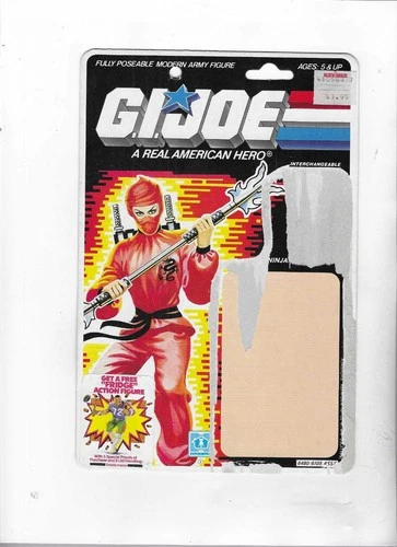 JINX  CODE NAME  Vintage GI Joe Full Card Back Uncut File Card 1986 Hasbro