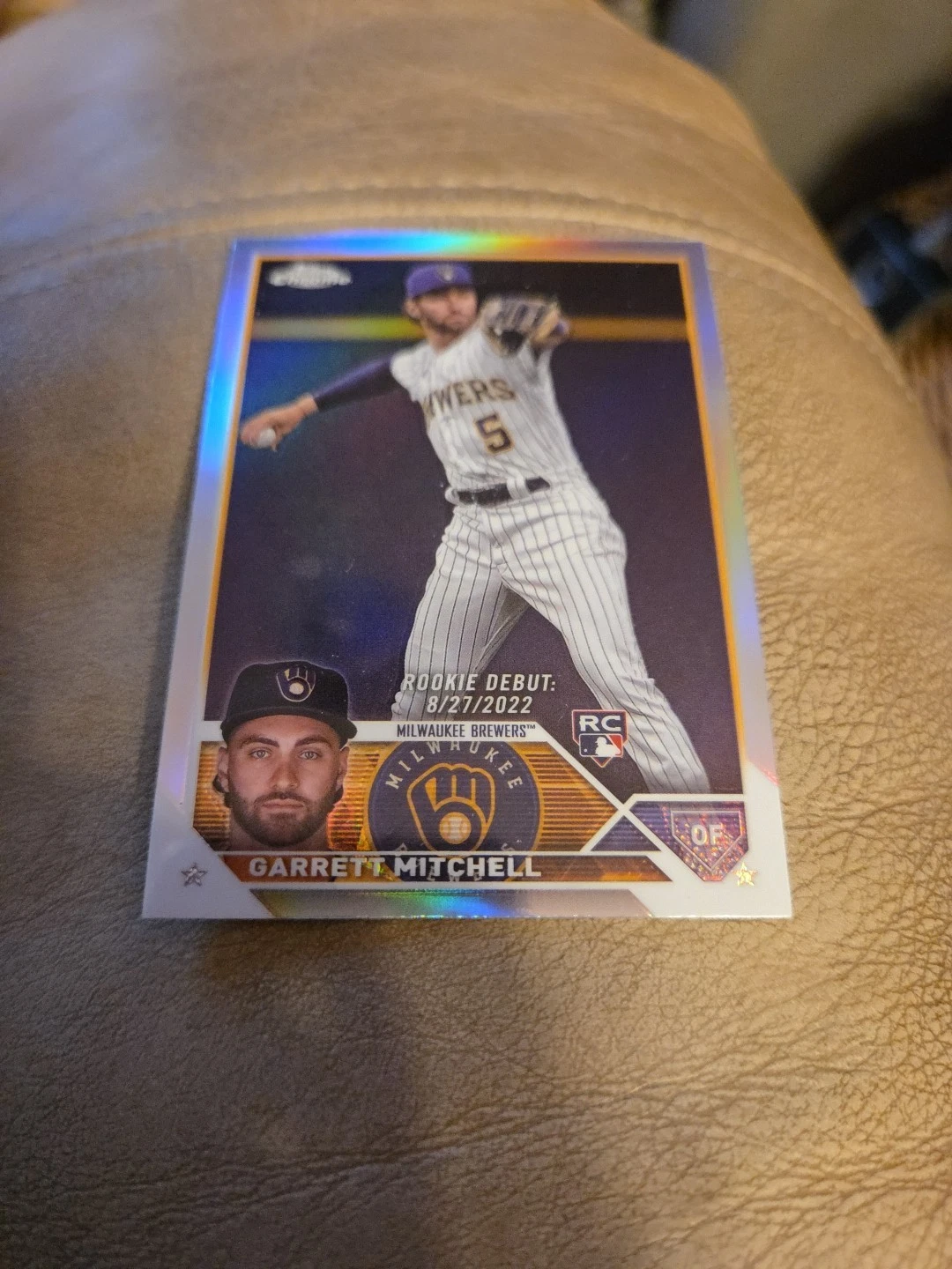 2023 Topps Chrome Update Series - Rookie Debut Garrett Mitchell #USC56 Refractor