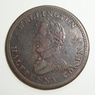 '1814' WELLINGTON CANADA HALF PENNY TOKEN