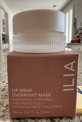 ILIA Lip Wrap Overnight Mask Hydrating Smooth .34oz/10mL FULL SZ SEALED BOX $26