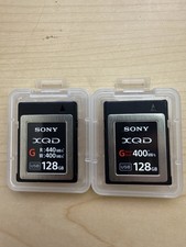 2 Sony QDG128E XQD G-Series 128GB Memory Card