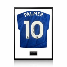 Cole Palmer Signed Framed Chelsea Football Shirt with White Mount