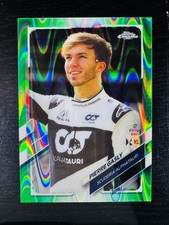 2021 Pierre Gasly Green Raywave Refractor 46/99 Topps Chrome #30 F1 Formula 1