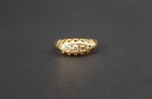 Beautiful Antique Victorian HM 1888 18ct Yellow Gold Diamond Bridge Ring L/6½ 3g