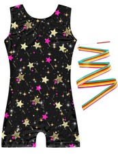 Girls Gymnastics Leotards Size 3t 4t Black Little Kids Sleeveless Tank Gym Le...