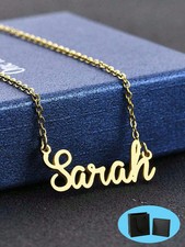 Personalized Name Necklace Stainless Steel Custom Script Gift for Her