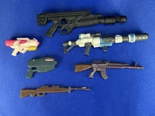 Lot Of 6 FORTNITE Action Figure Weapon Hand Gun Machine Gun Pistol Accessory￼