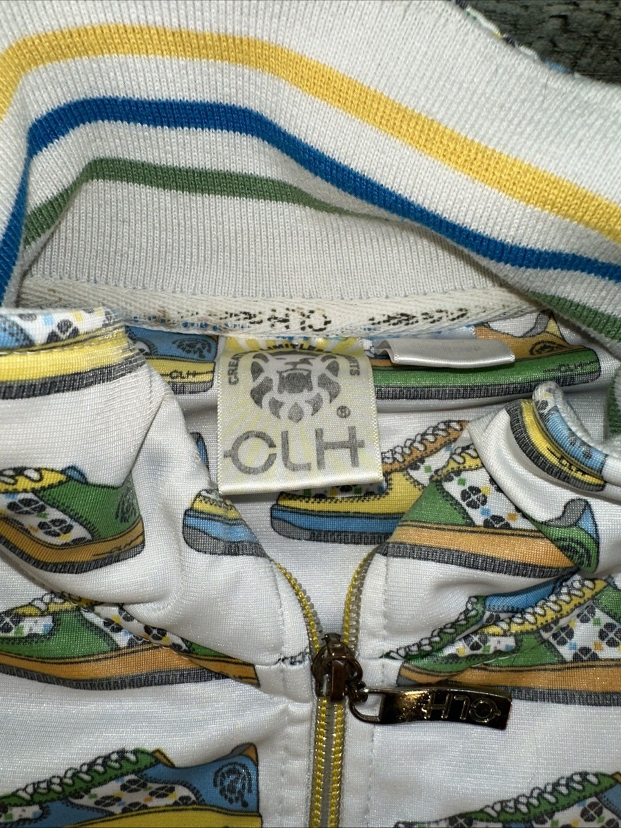 Vintage CLH All Over Sneaker Print Track Jacket Zip Up 90s Y2K
