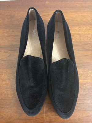 J Jill Women s Black Velvet Gabrielle Loafers Size 10