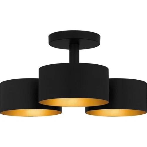 Quoizel QSF6745 Nala 3 Light 17"W Semi-Flush Ceiling Fixture - Black - Picture 4 of 7