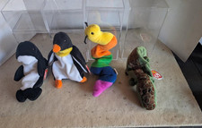 TY Beanie Baby Babies with Tags Lot of 4 in plastic display boxes