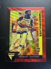 2020-21 Flux Rookies Asia Ruby Red Wave Prizm Anthony Edwards #202 Rookie RC SSP