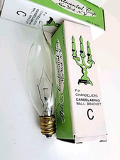 Bent Tip Clear CANDELABRA Light Bulbs 25W 120V Bulbs w/E12 base 10 Pack 