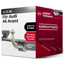 Für A6 Avant Typ C9 / FN5 (G.D.W.) Anhängerkupplung abnehmbar + E-Satz 13pol neu