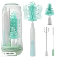 Electric Bottle Brush Cleaner New Upgrade, Portable Electric Baby Bottle Brus...