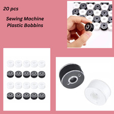 Universal Sewing Machine Plastic Bobbins - Will Fit Brother, Janome, Singer