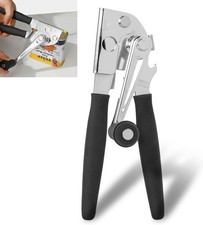 Commercial Can Opener with Magnet, Manual Heavy Duty Folding Hand Crank Can O...