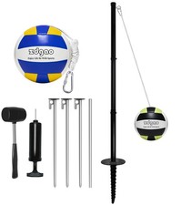 Gooso Portable Tetherball Set 2 Tetherball Balls Rope And Pole Heavy Duty
