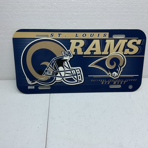 St. Louis Rams Booster License Plate Vintage NFL Football