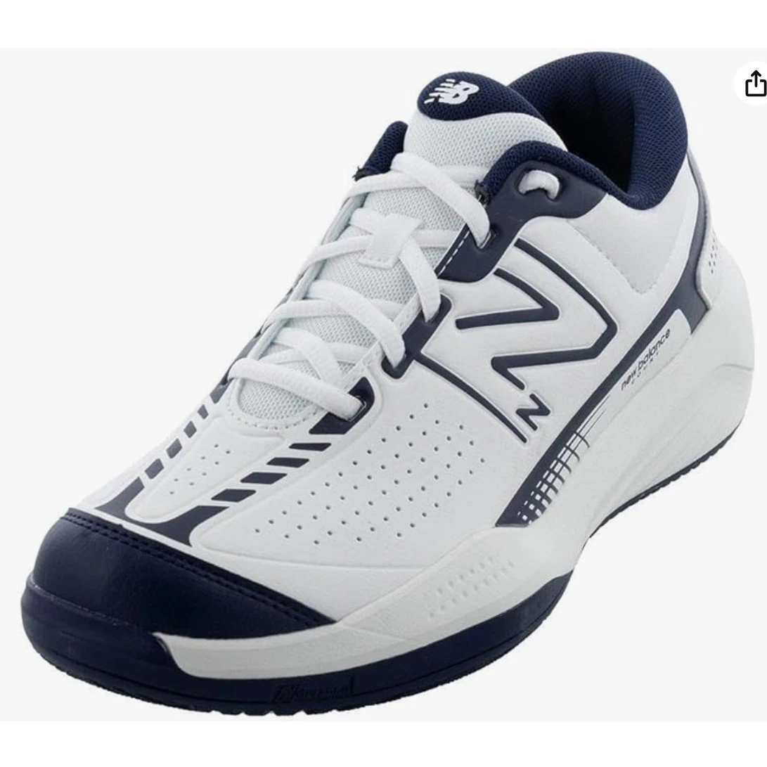 New Balance Scarpa da Tennis Uomo 696 V5 Campo Rigido Bianco Navy 12
