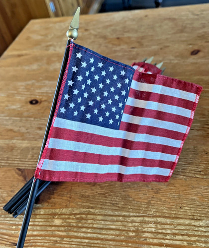 Lot of 12 USA Desk Flag 4"x5" United States Of America American Flags