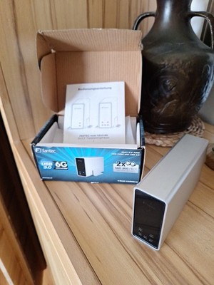 B-WARE- FANTEC Externes USB-C RAID Festplattengehäuse für 2× 2,5'' SATA HDD/SSD