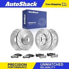 Front Rear Drilled Slotted Brake Rotors Ceramic Pads For 2000-2006 Gmc Yukon Front Rear Drilled Slotted Brake Rotors Ceramic Pads For 2000-2006 Gmc Yukon