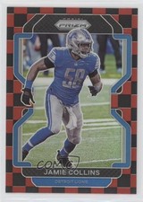 2021 Panini Prizm Black & Red Checker Prizm Jamie Collins #152 0bt4