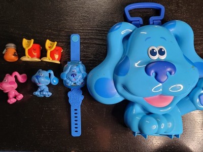 Lot 7 Blue's Clues Items, Blue & Magenta, Shovel & Pail, Paprika, Watch & Case