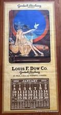 Orig Art Deco 1932 (Giant Size, 22 x 45.5) Pinup Calendar