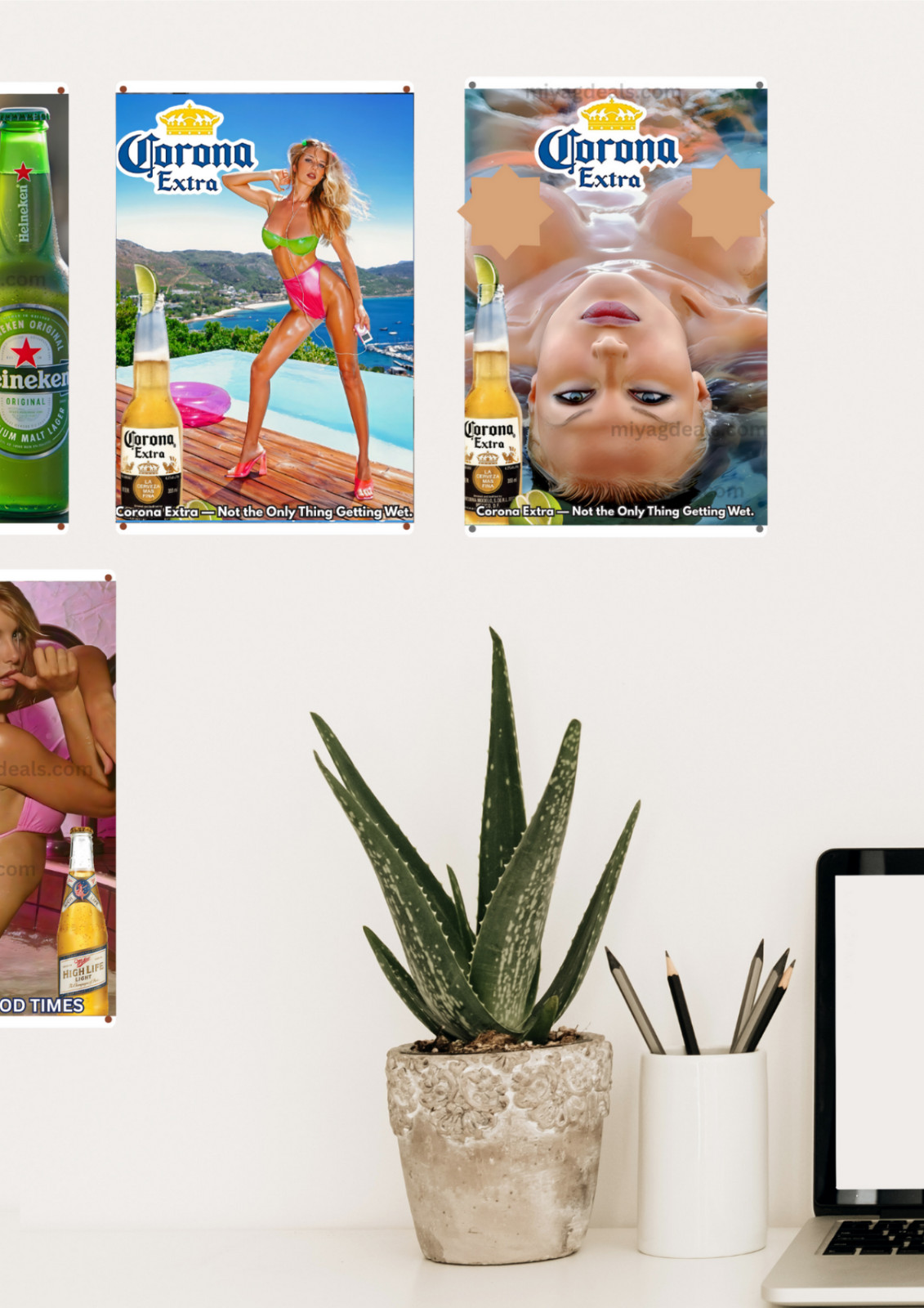 Hamm's Beer Fishing  Funny Metal Sign Poster– Wall Decor hamms beer  Read Des