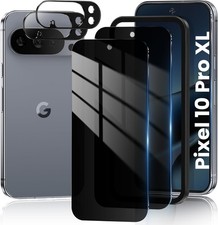 2+2 Pack for Google Pixel 10 Pro XL Privacy Screen Protector & Camera Lens Prote
