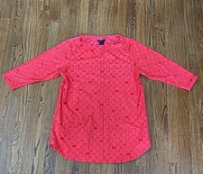 Marc by Marc Jacobs Swimwear Red Velour Coverup Textured Monogram Size Small