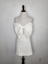 BARDOT Anthropologie Vieda Linen Now Mini Dress Polka Dot Women?s Size S/4 NWT