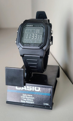 Casio Illuminator Digital Watch Alarm Stopwatch Backlight Black Resin 100m