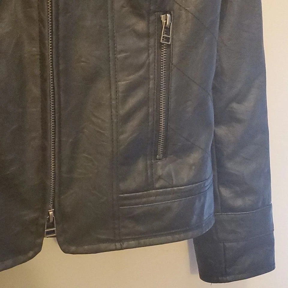 Moto Mujer Talla Mediana Imitación Cuero Jack BB Dakota Chaqueta Negro Motocicleta Foto 4 de 4