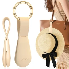 Fikoksol Magnetic Hat Clip for Travel  Bag Light Khaki Silicone Hat Clip New NIB