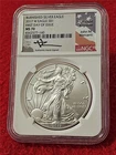 2017-W Silver Eagle Dollar ASE NGC MS 70 BURNISHED  FDI MERCANTI   #T1696