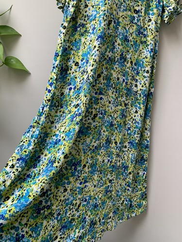 M&S Collection Floral Maxi Dress UK 18 Regular Blue Green Excellent Condition - Picture 3 of 11