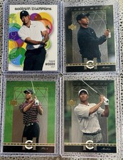 Tiger Woods 4 Card Lot Upper Deck Goodwin Champions Splash of Color + Masters
